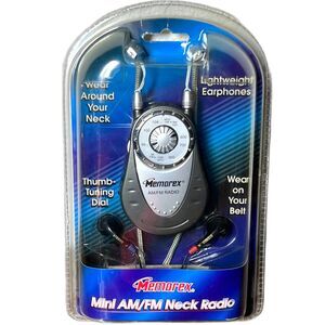 Memorex Mini AM FM Neck Radio No 870 Vintage 90s Wearable Stereo Sealed New Nib
